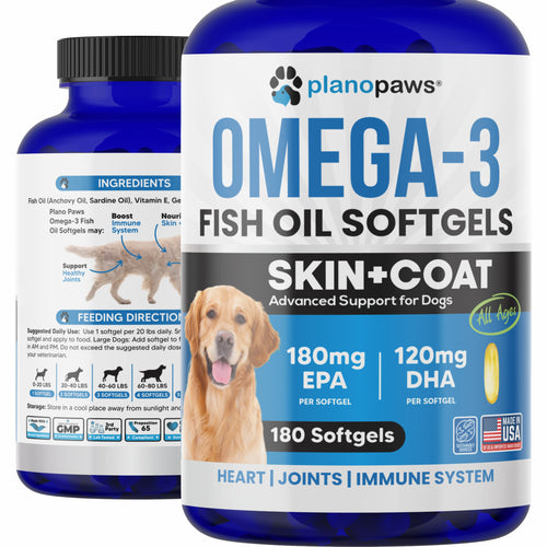 Omega 3 Fish Oil for Dogs 180 Count Softgels