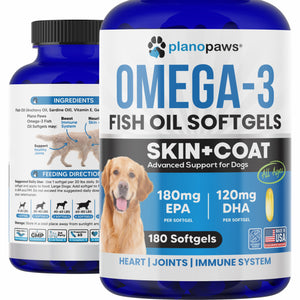 Omega 3 Fish Oil for Dogs 180 Count Softgels