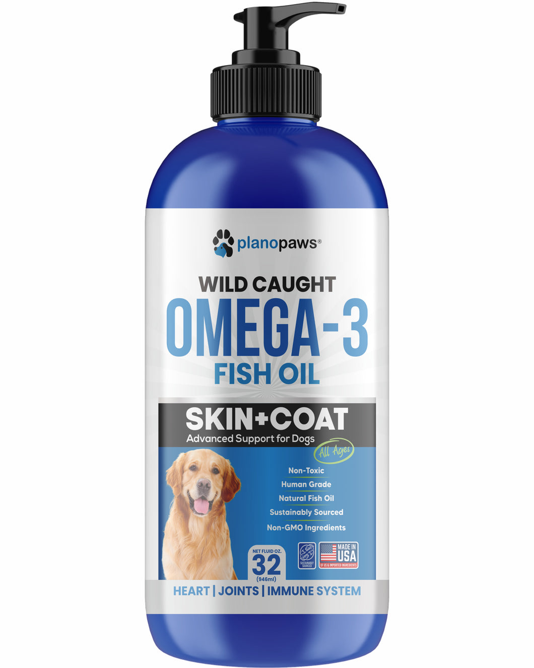 Omega 3 Fish Oil for Dogs 32 Oz